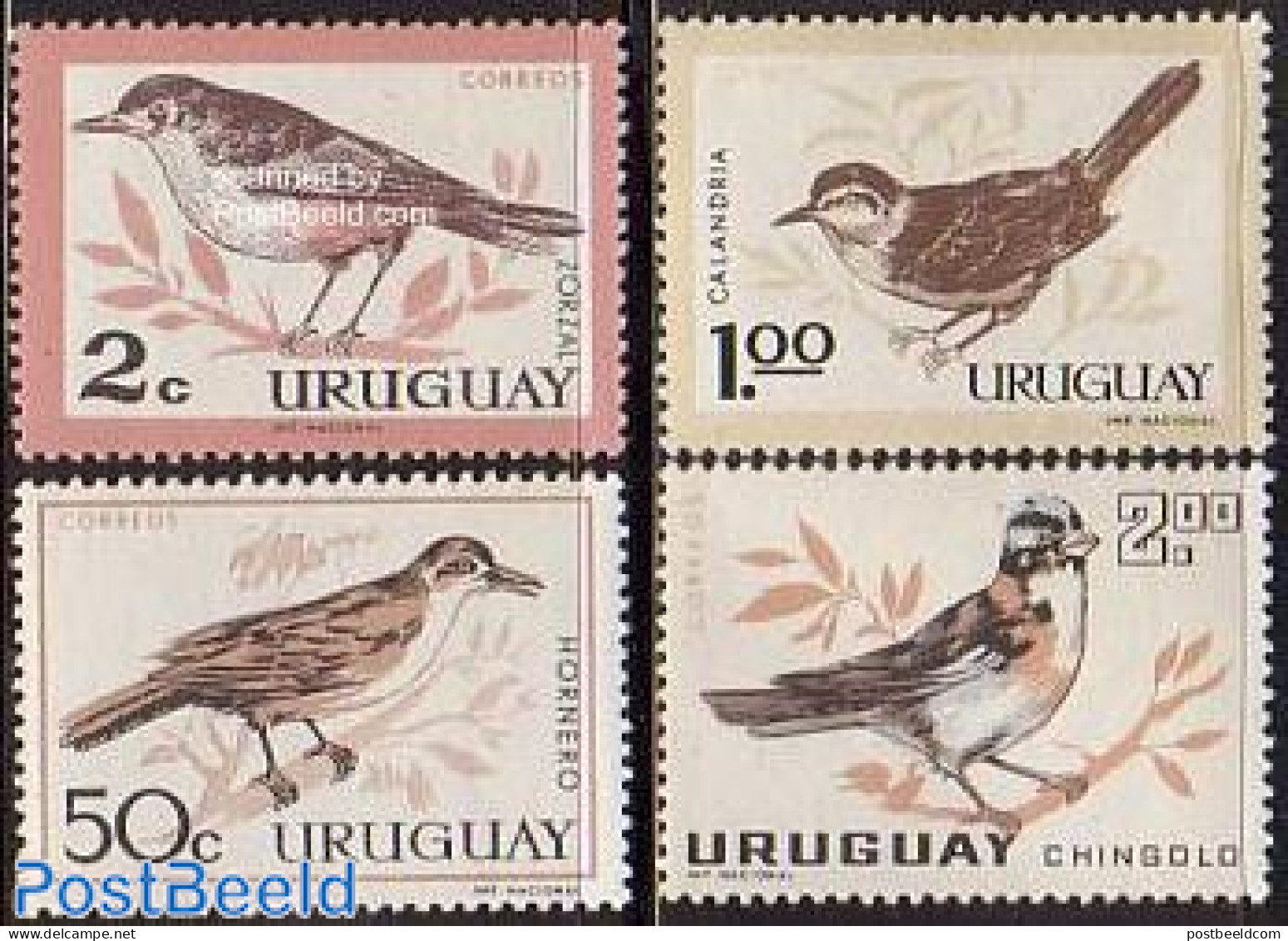 Uruguay 1963 Birds 4v, Mint NH, Nature - Birds - Uruguay