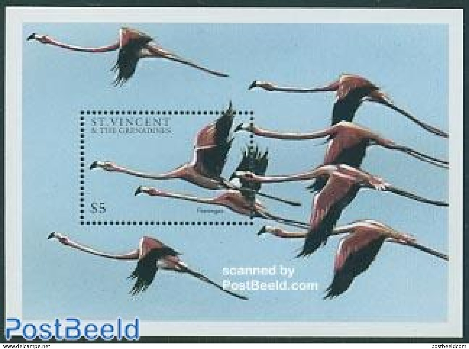Saint Vincent 1997 Flamingos S/s, Mint NH, Nature - Birds - Flamingo - St.Vincent (1979-...)