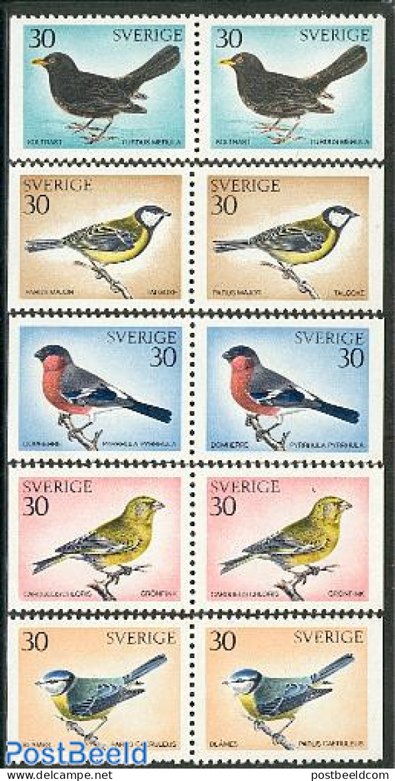 Sweden 1970 Birds Booklet Pairs, Mint NH, Nature - Birds - Ungebraucht