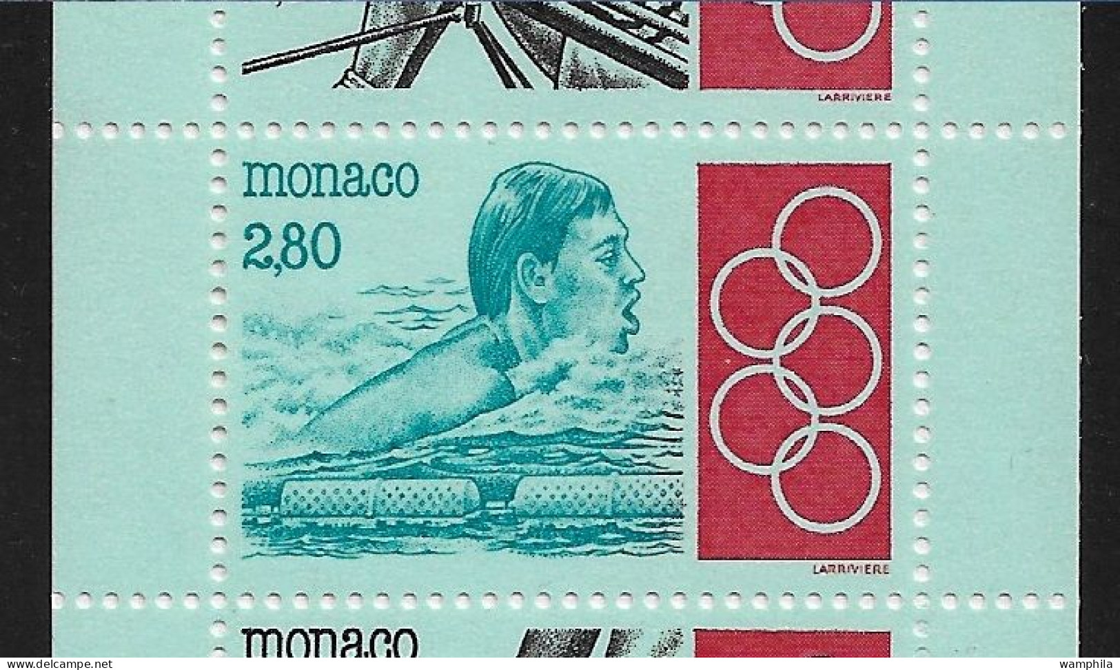 Monaco 1993. Carnet N°10, J.O .bobsleigh, ski, voile, aviron, natation, cyclisme,