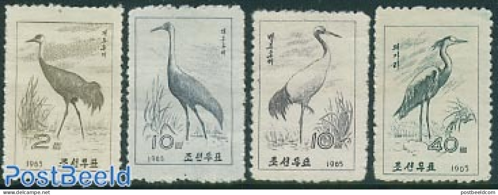 Korea, North 1965 Birds 4v, Mint NH, Nature - Birds - Korea, North