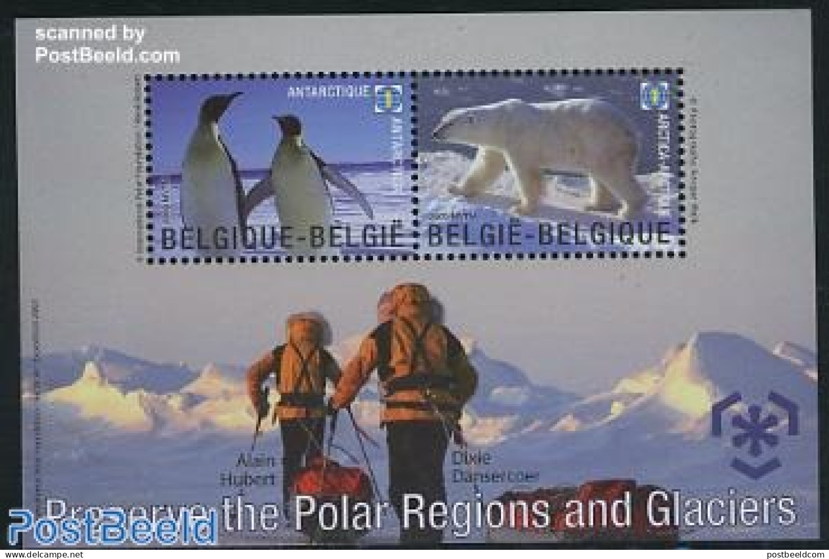 Belgium 2009 Preserve Polar Regions S/s, Mint NH, Nature - Science - Animals (others & Mixed) - Bears - Birds - Pengui.. - Unused Stamps