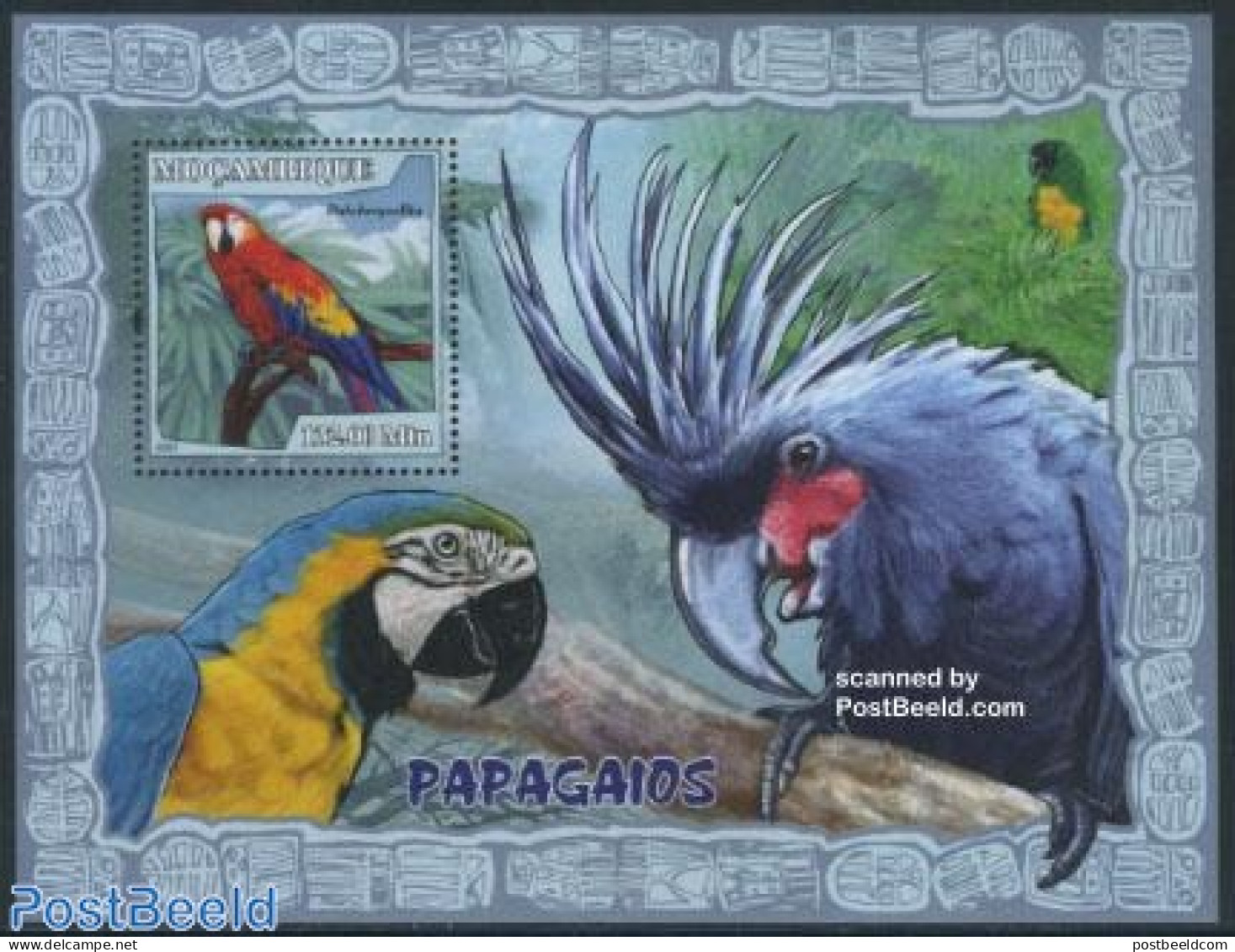 Mozambique 2007 Parrots S/s, Mint NH, Nature - Birds - Parrots - Mozambique