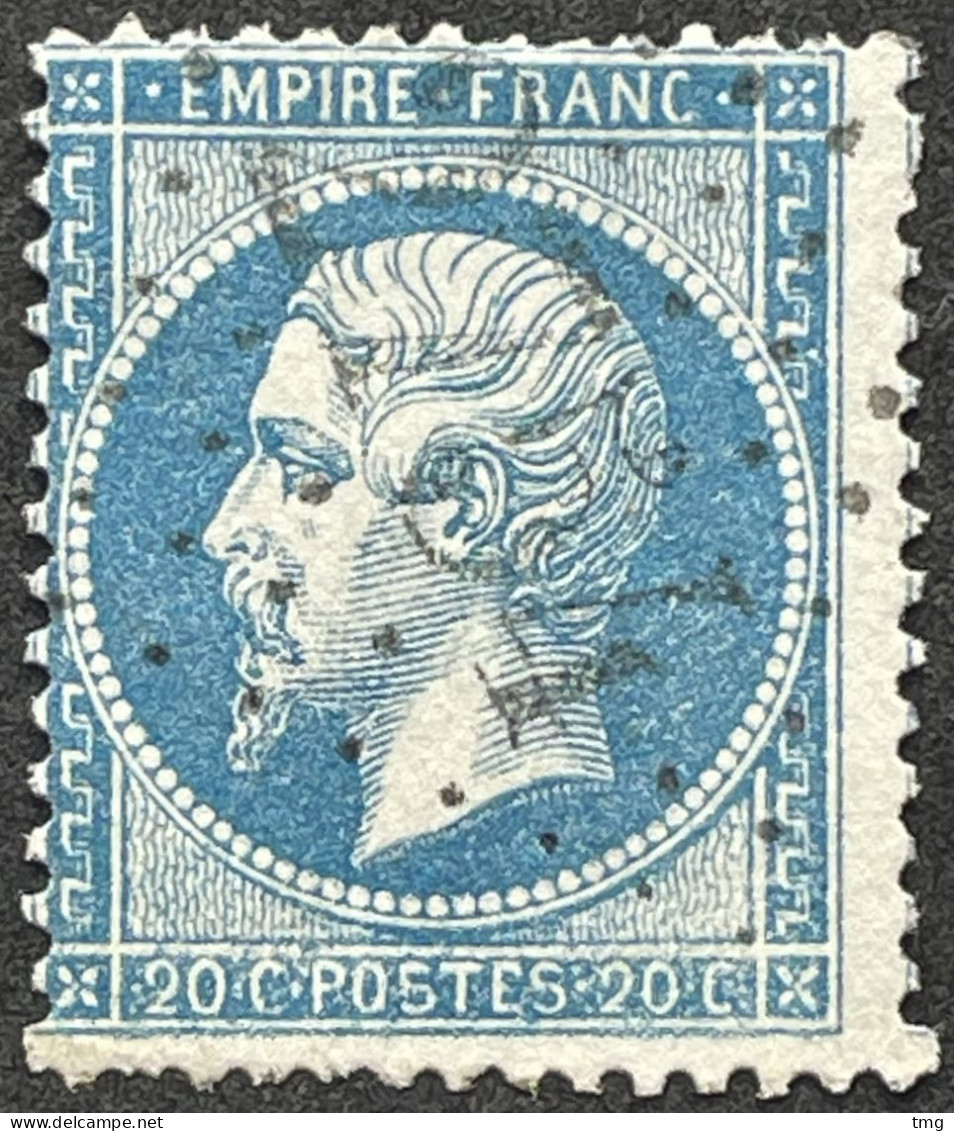YT 22 LGC 2754 Ouistreham Calvados (13) Indice 8 Napoléon III 1862 20c France – Pgrec - 1862 Napoleone III