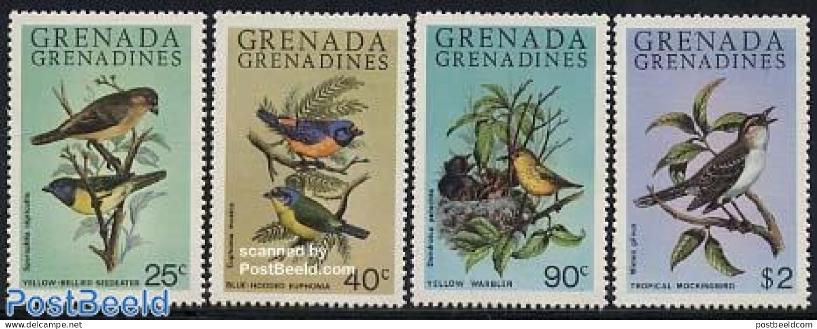 Grenada Grenadines 1980 Birds 4v, Mint NH, Nature - Birds - Grenada (1974-...)