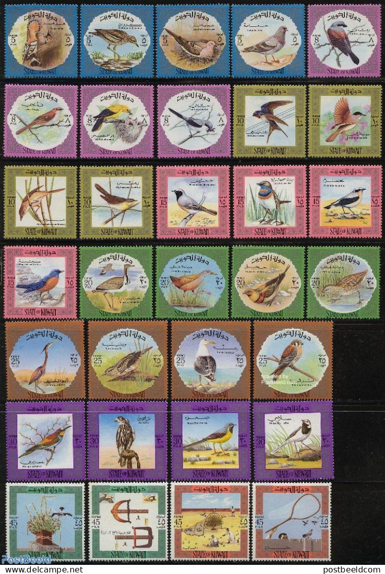 Kuwait 1973 Birds 32v, Mint NH, Nature - Birds - Koweït