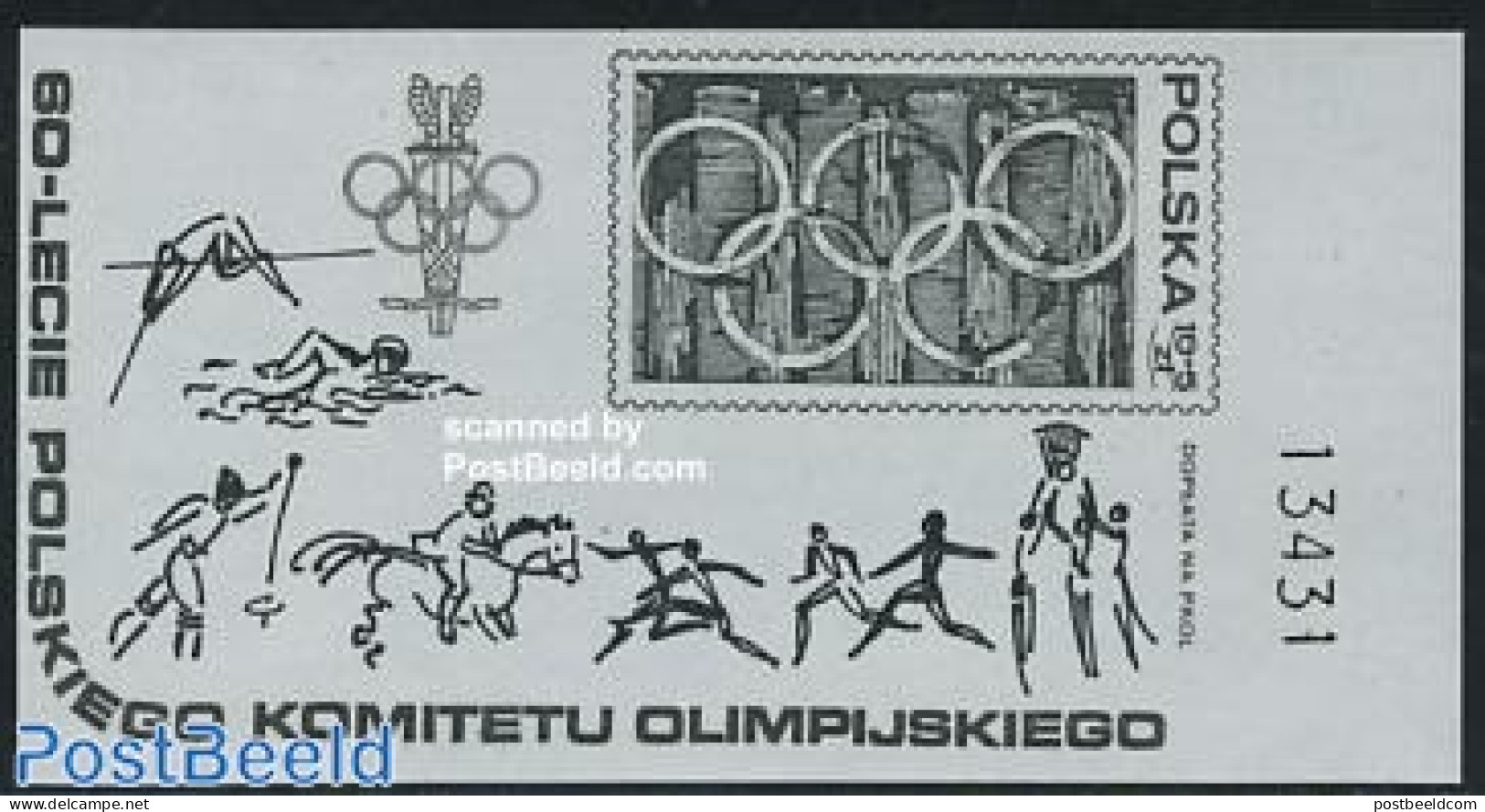 Poland 1979 Olympic Games Blackprint S/s, Mint NH, Sport - Olympic Games - Ongebruikt