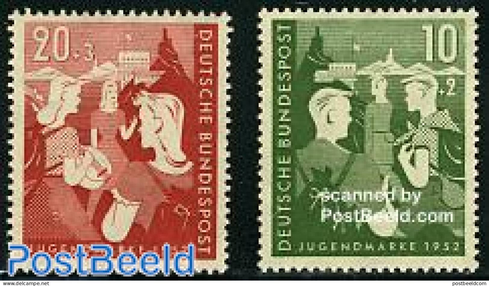 Germany, Federal Republic 1952 Youth 2v, Mint NH - Neufs