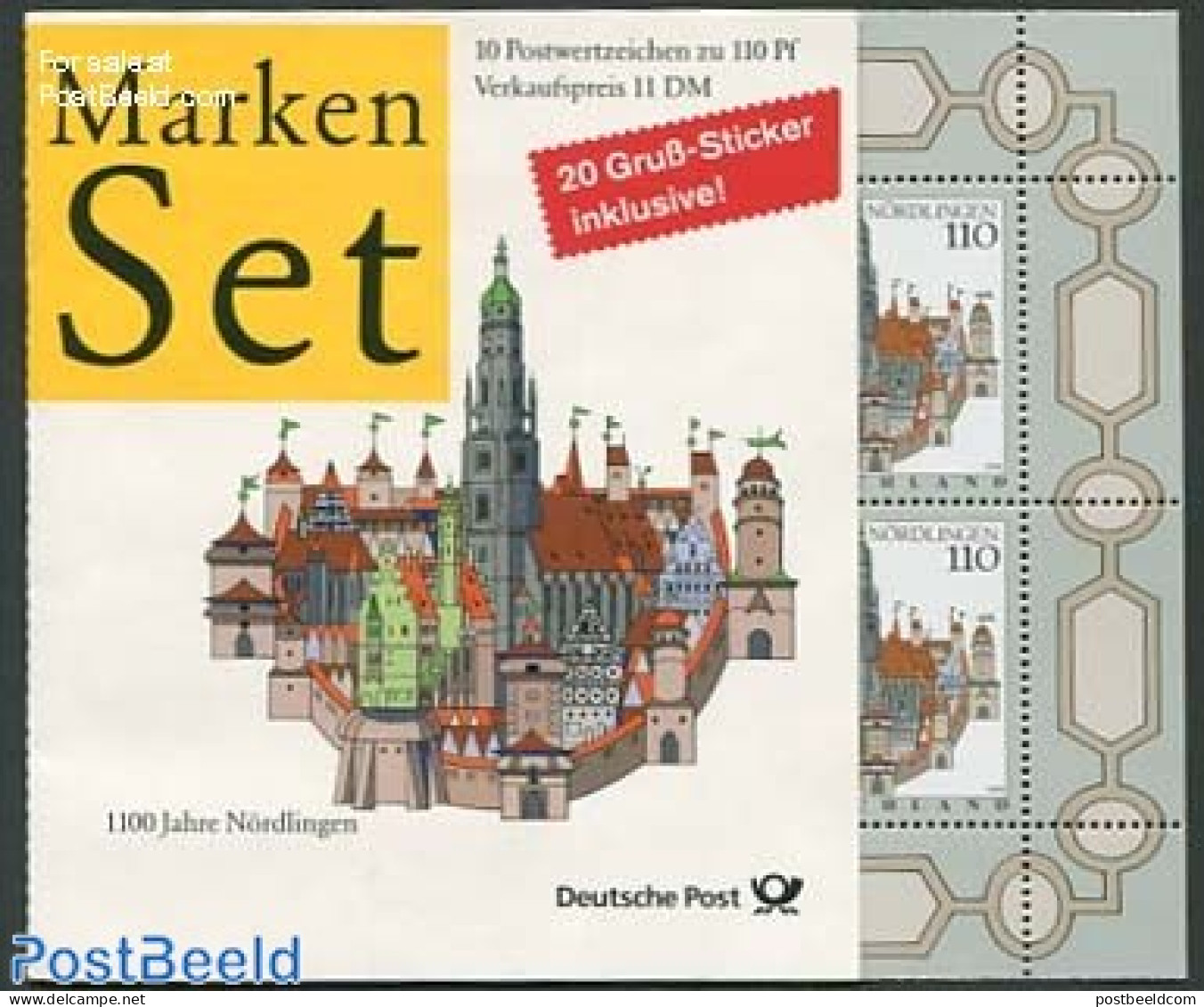 Germany, Federal Republic 1996 Nordlingen Booklet, Mint NH, Stamp Booklets - Art - Bridges And Tunnels - Castles & For.. - Neufs