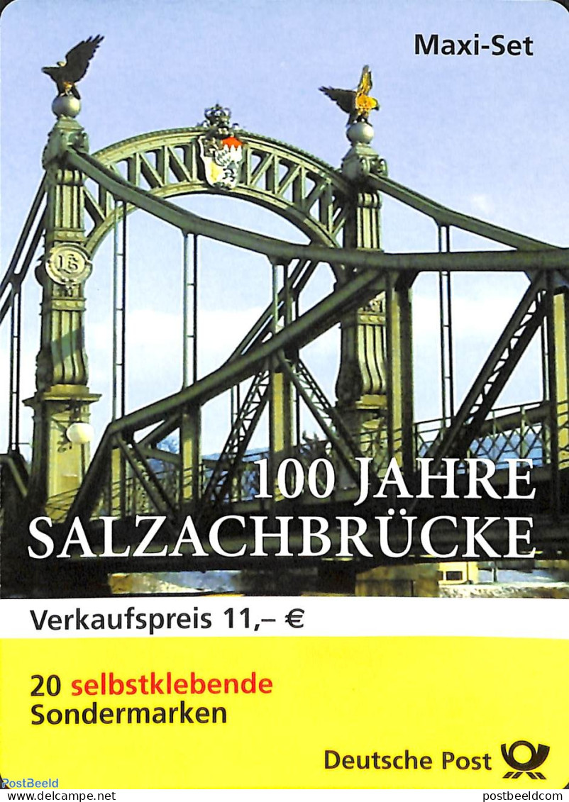 Germany, Federal Republic 2003 Salzach Bridge Booklet, Mint NH, Various - Stamp Booklets - Joint Issues - Art - Bridge.. - Neufs