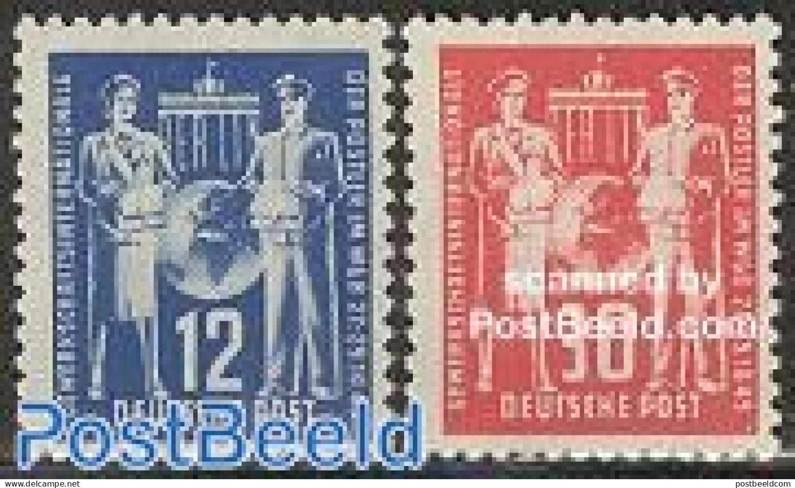 Germany, DDR 1949 Postal Labour Organisation 2v, Mint NH, Post - Neufs