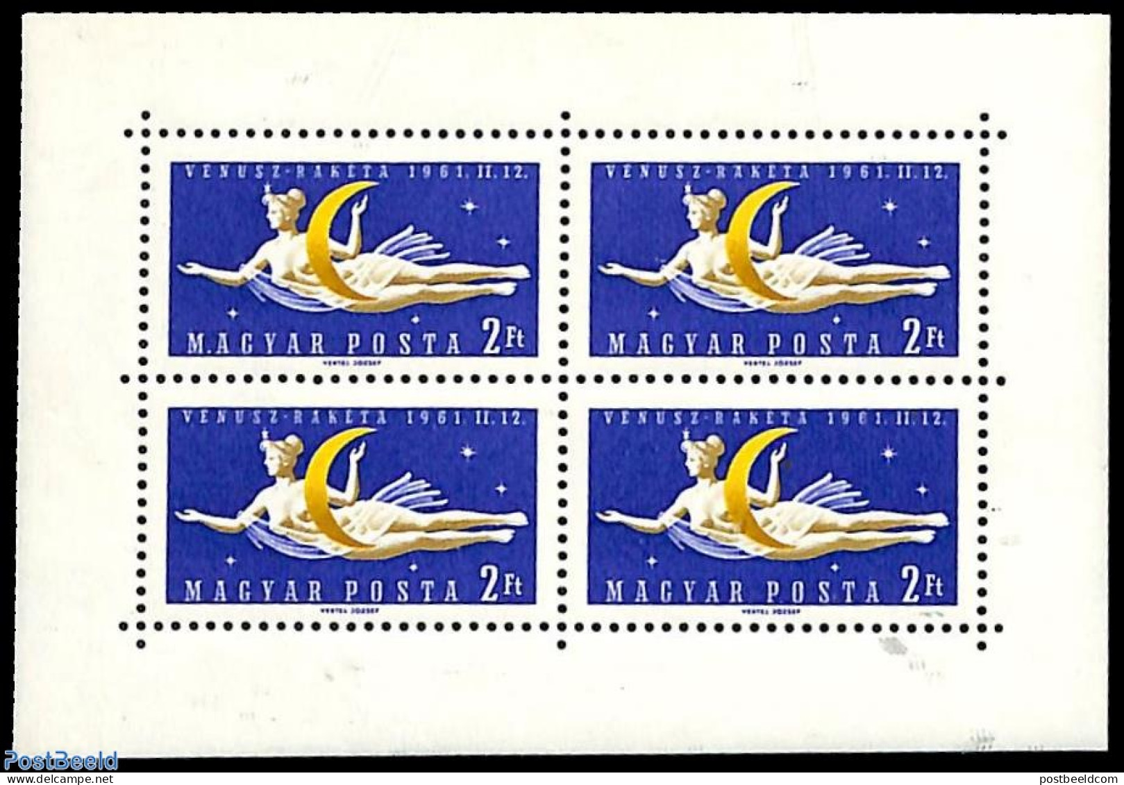 Hungary 1961 Venus Rocket S/s, Mint NH, Transport - Space Exploration - Unused Stamps