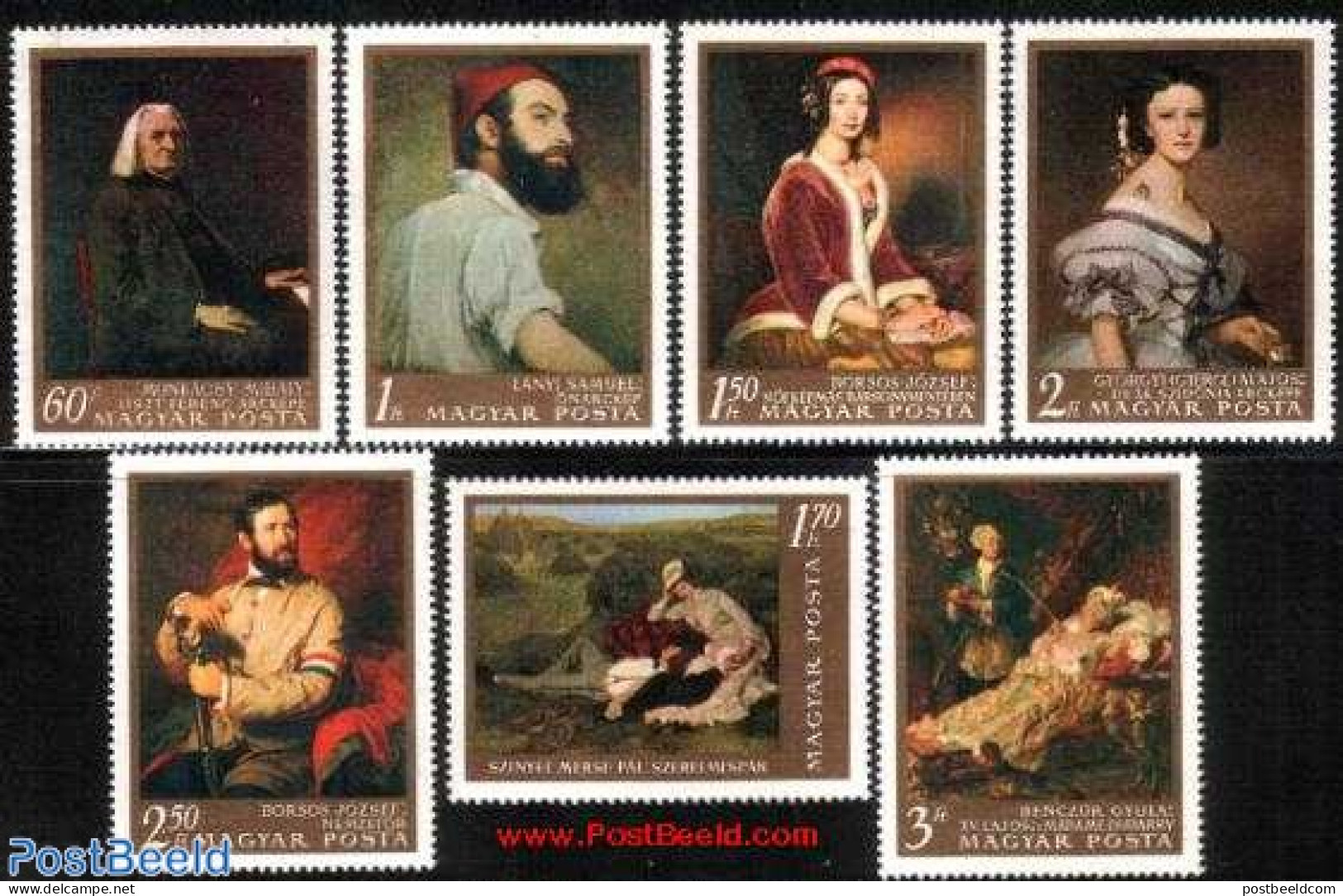 Hungary 1967 Paintings 7v, Mint NH, Art - Paintings - Unused Stamps