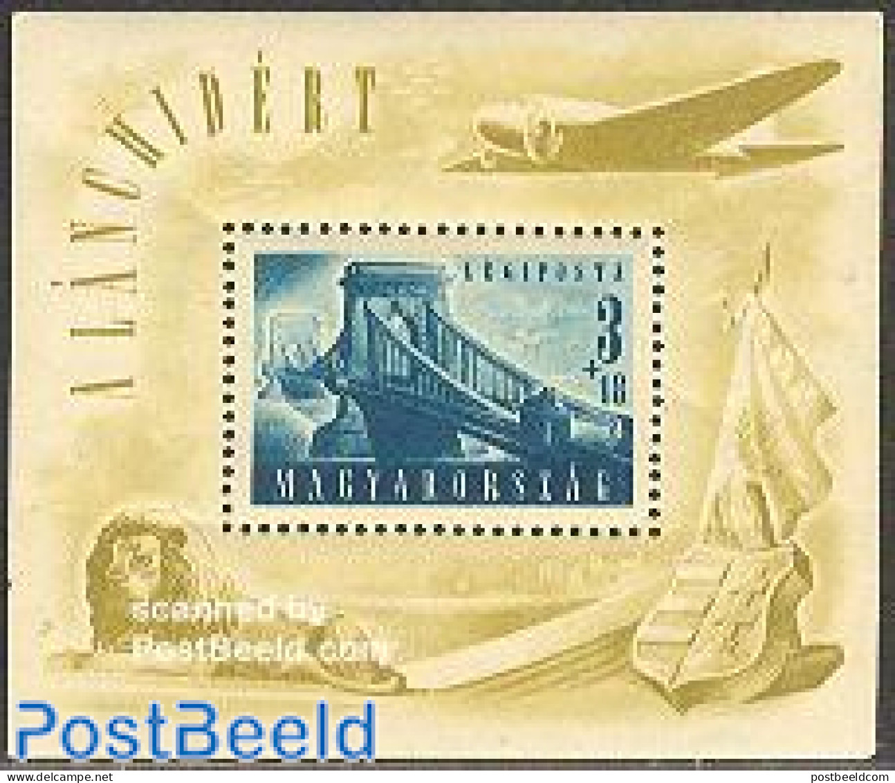 Hungary 1948 Budapest Bridge S/s, Mint NH, Art - Bridges And Tunnels - Unused Stamps