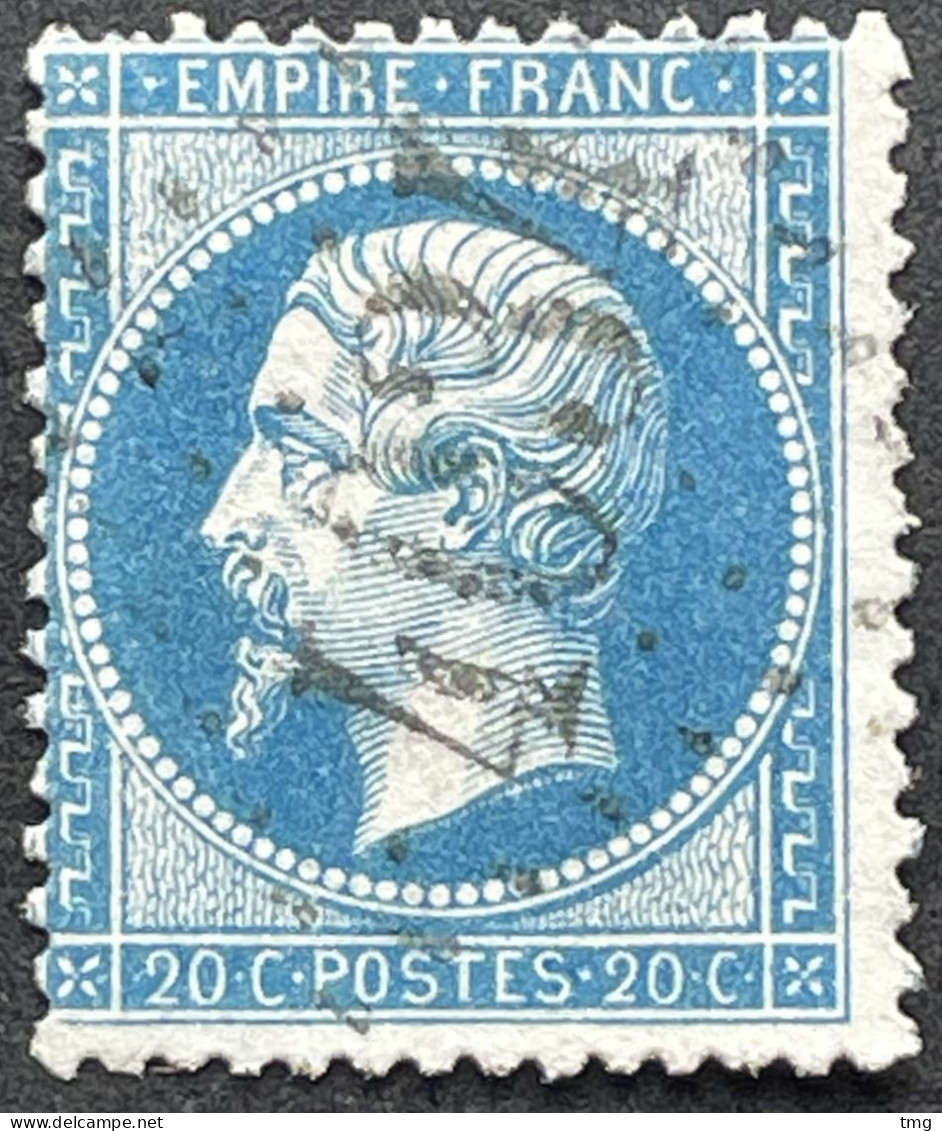 YT 22 LGC 4034 4034 Troyes Aube (9)  Indice 1 Napoléon III 1862 20c France – Pgrec - 1862 Napoleon III