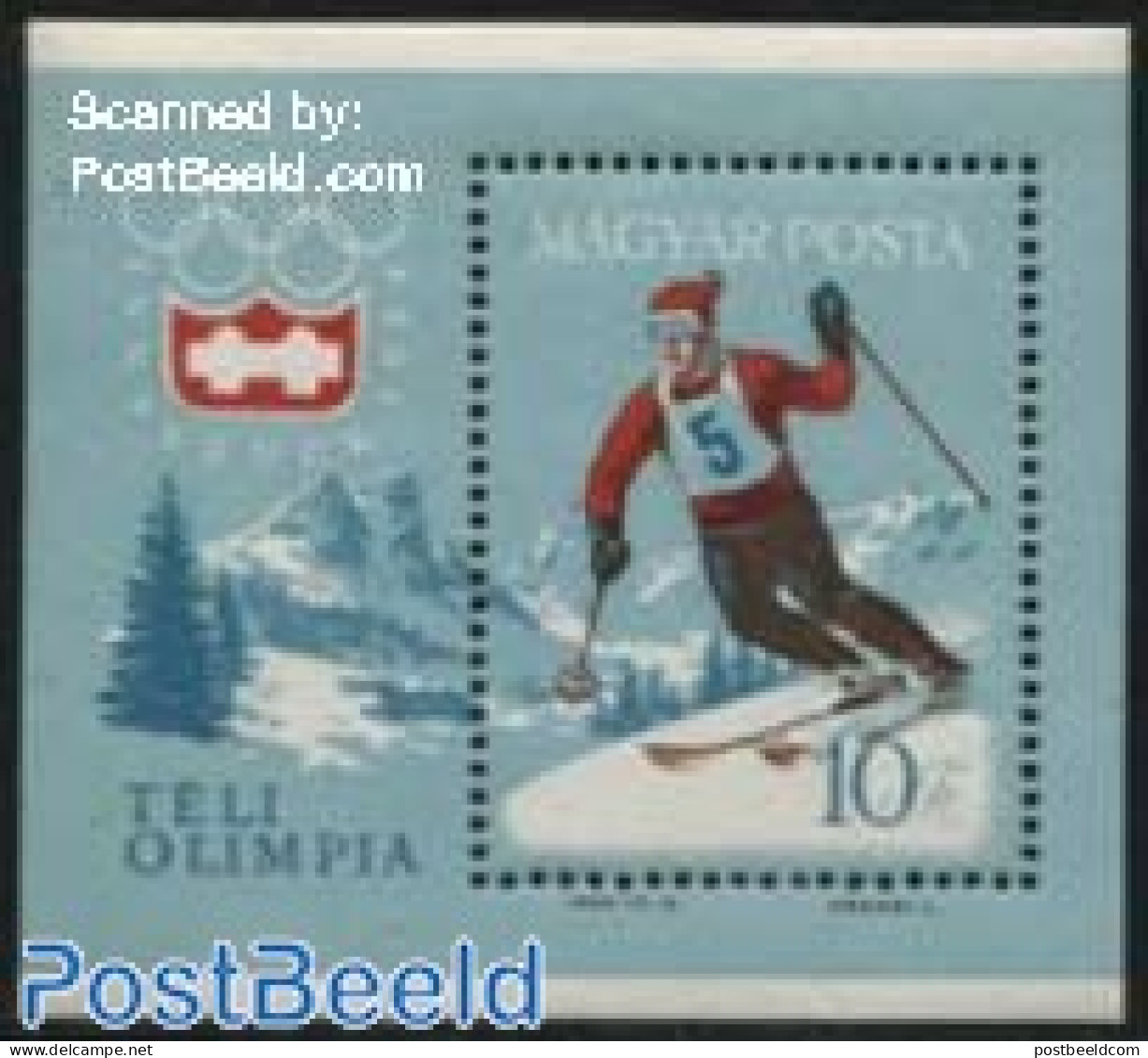 Hungary 1964 Olympic Winter Games S/s, Mint NH, Sport - Olympic Winter Games - Skiing - Unused Stamps