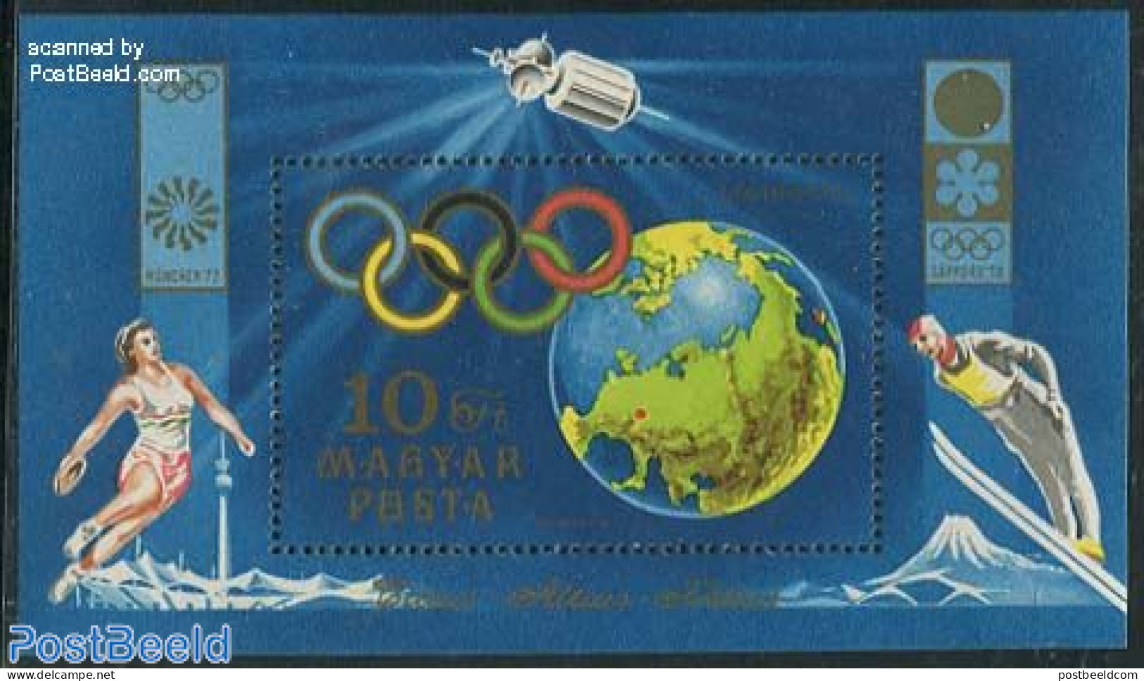 Hungary 1972 Olympic Games Sapporo And Munich S/s, Mint NH, Sport - Transport - Various - Athletics - Olympic Games - .. - Unused Stamps