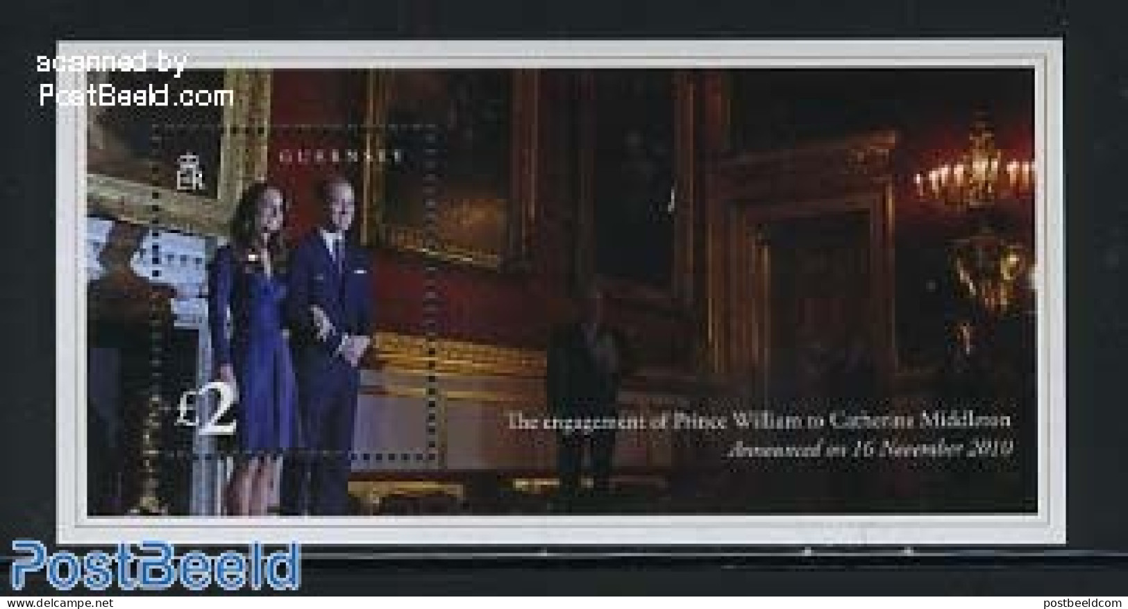 Guernsey 2011 Royal Wedding, William & Kate S/s, Mint NH, History - Kings & Queens (Royalty) - Royalties, Royals