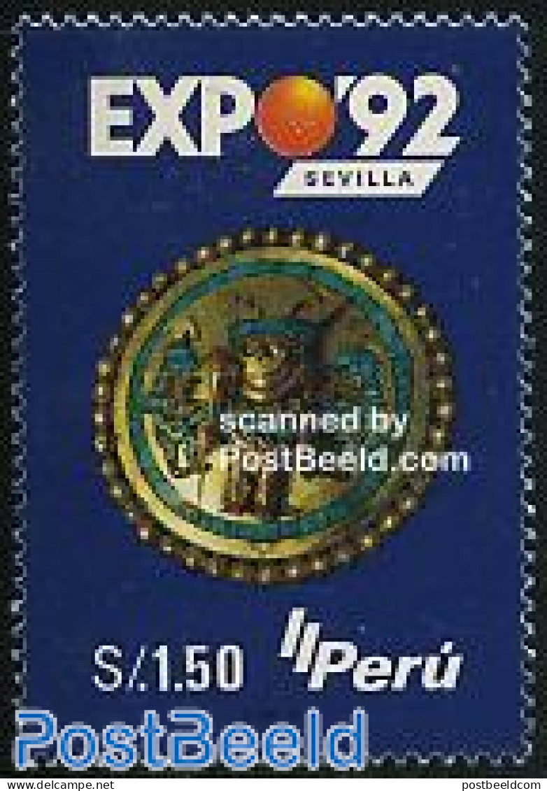 Peru 1996 Expo 92 Sevilla 1v, Mint NH, History - Various - Archaeology - World Expositions - Archaeology