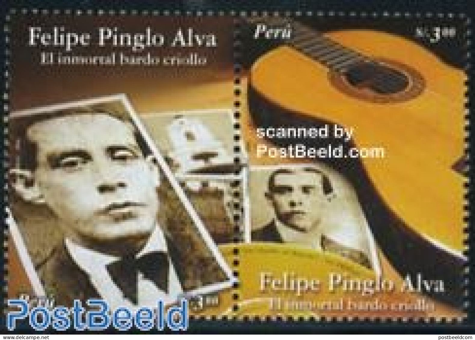 Peru 2007 Felipe Pinglo Alva 2v [:], Mint NH, Performance Art - Music - Musical Instruments - Musique