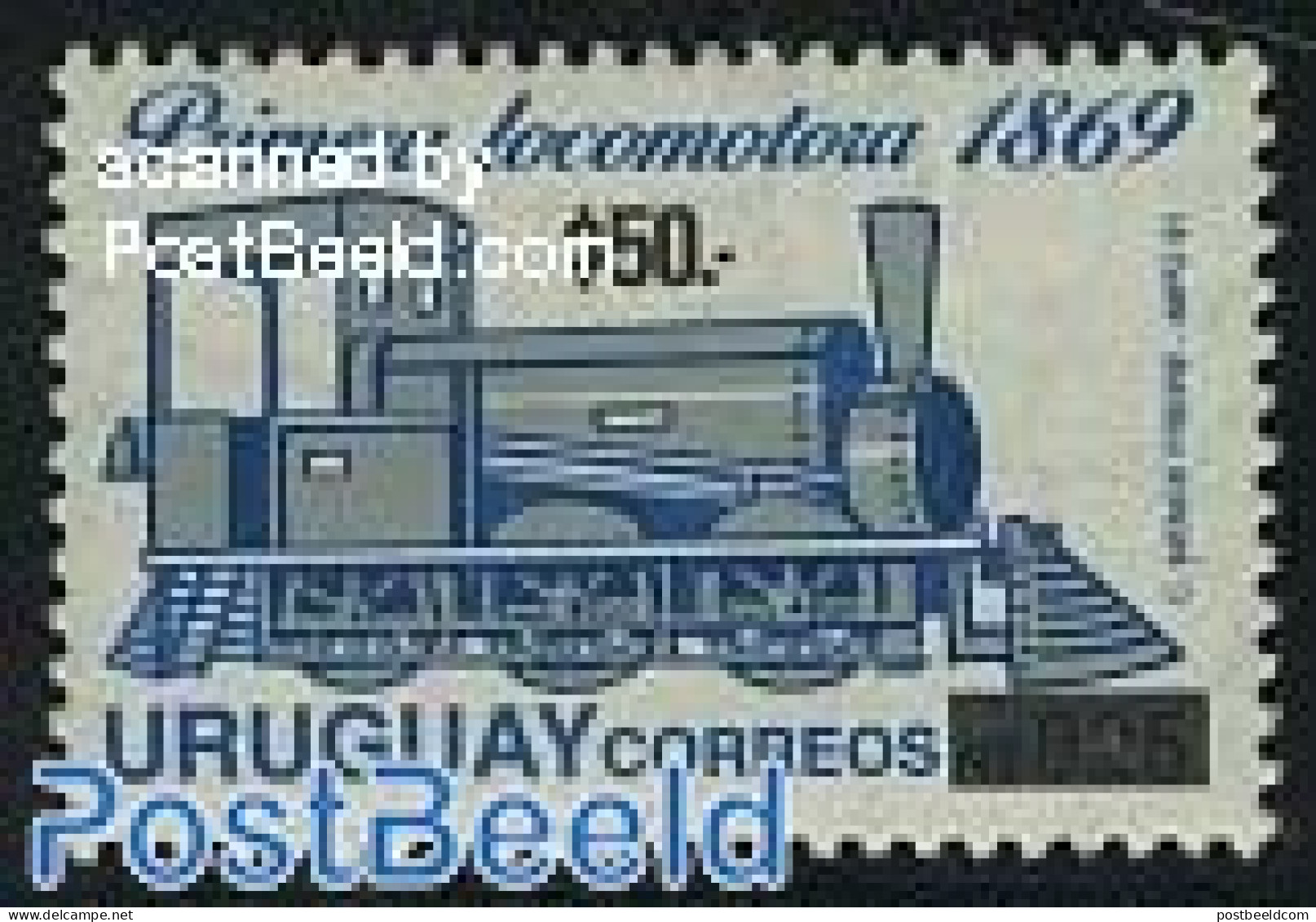 Uruguay 2004 Overprint 1v, Mint NH, Transport - Railways - Trains