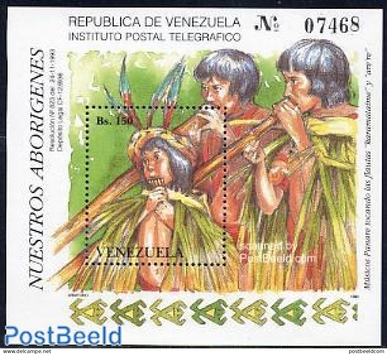Venezuela 1993 Original Inhabitants S/s, Mint NH, History - Venezuela