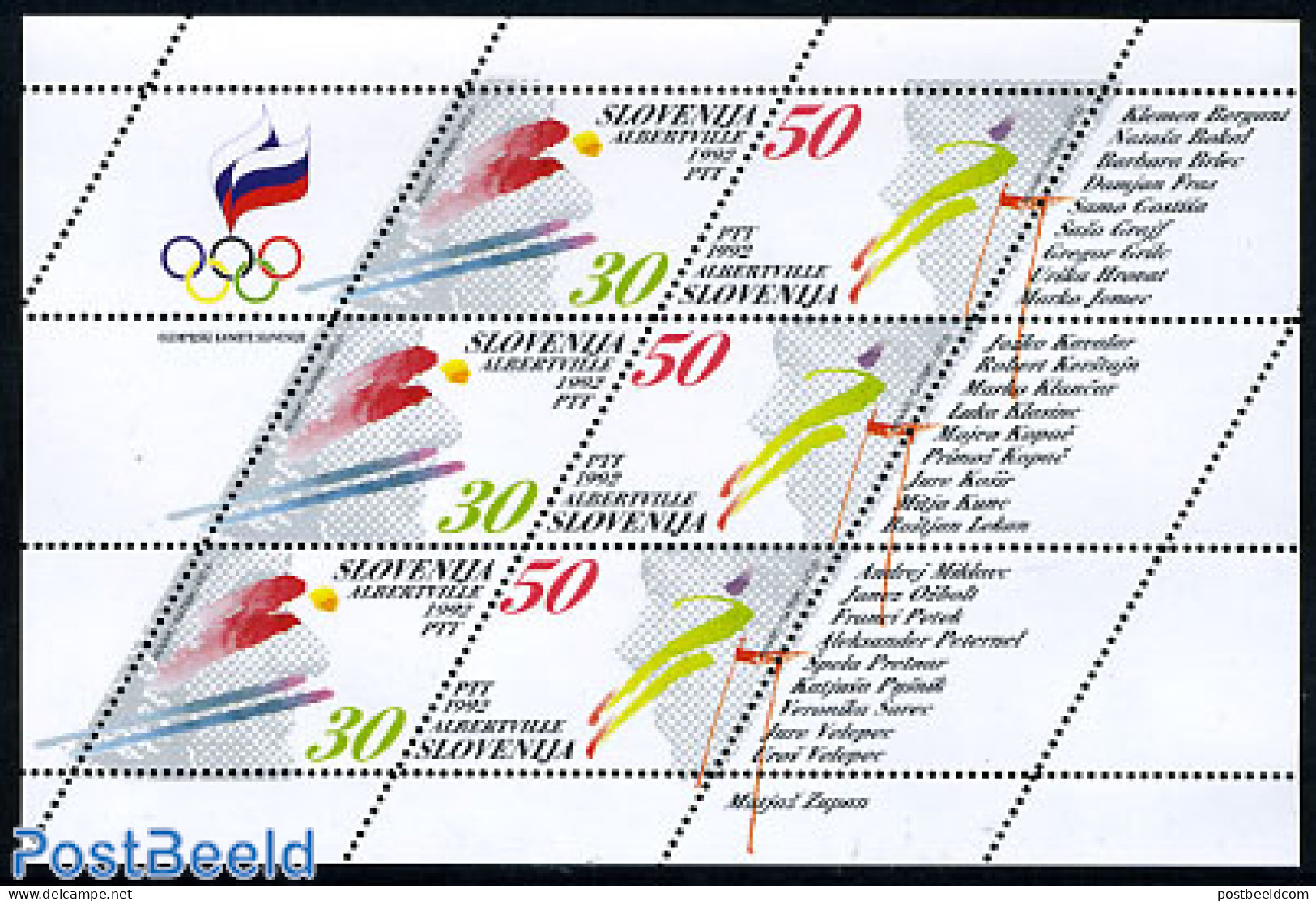 Slovenia 1992 Olympic Winter Games M/s, Mint NH, Sport - Olympic Winter Games - Skiing - Skiing