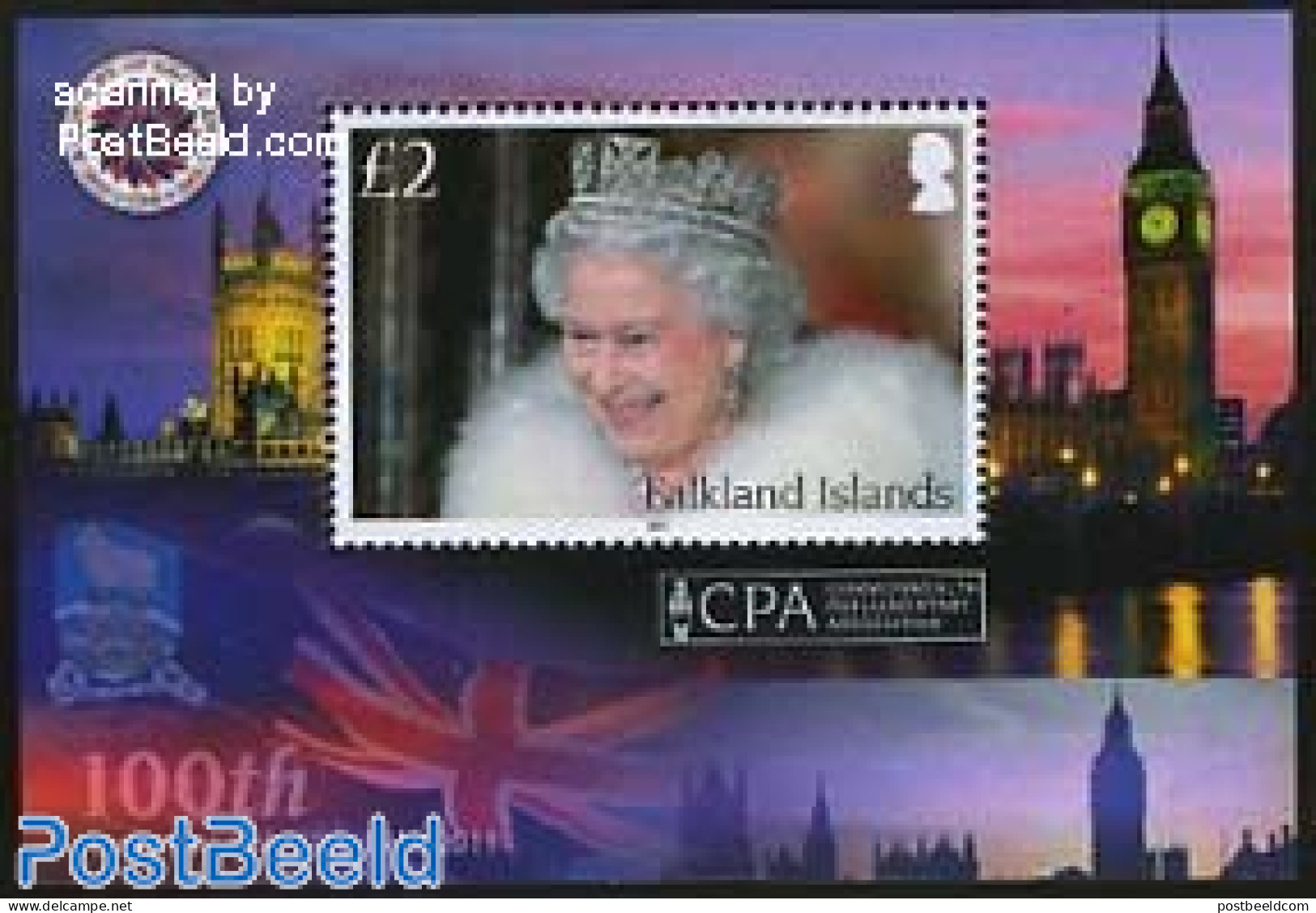 Falkland Islands 2011 100 Years CPA S/s, Mint NH, History - Kings & Queens (Royalty) - Royalties, Royals