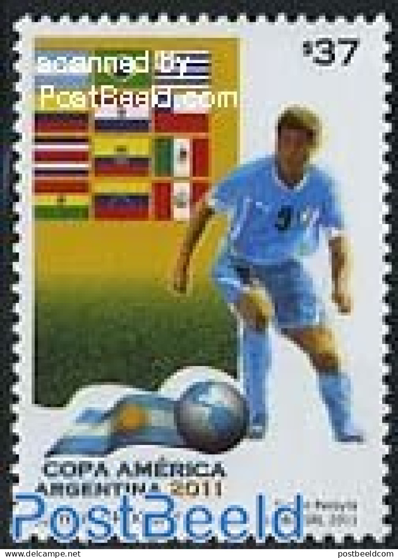 Uruguay 2011 Copa Americana 1v, Mint NH, History - Sport - Flags - Football - Uruguay