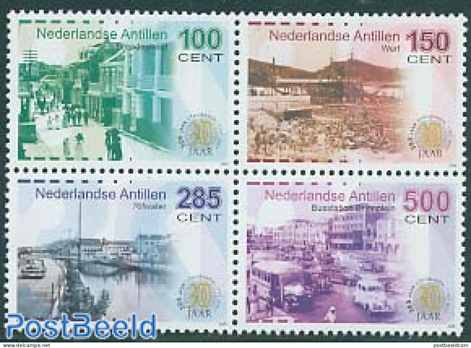 Netherlands Antilles 2005 300 Years Otrabanda 4v [+], Mint NH, Transport - Various - Automobiles - Ships And Boats - S.. - Voitures