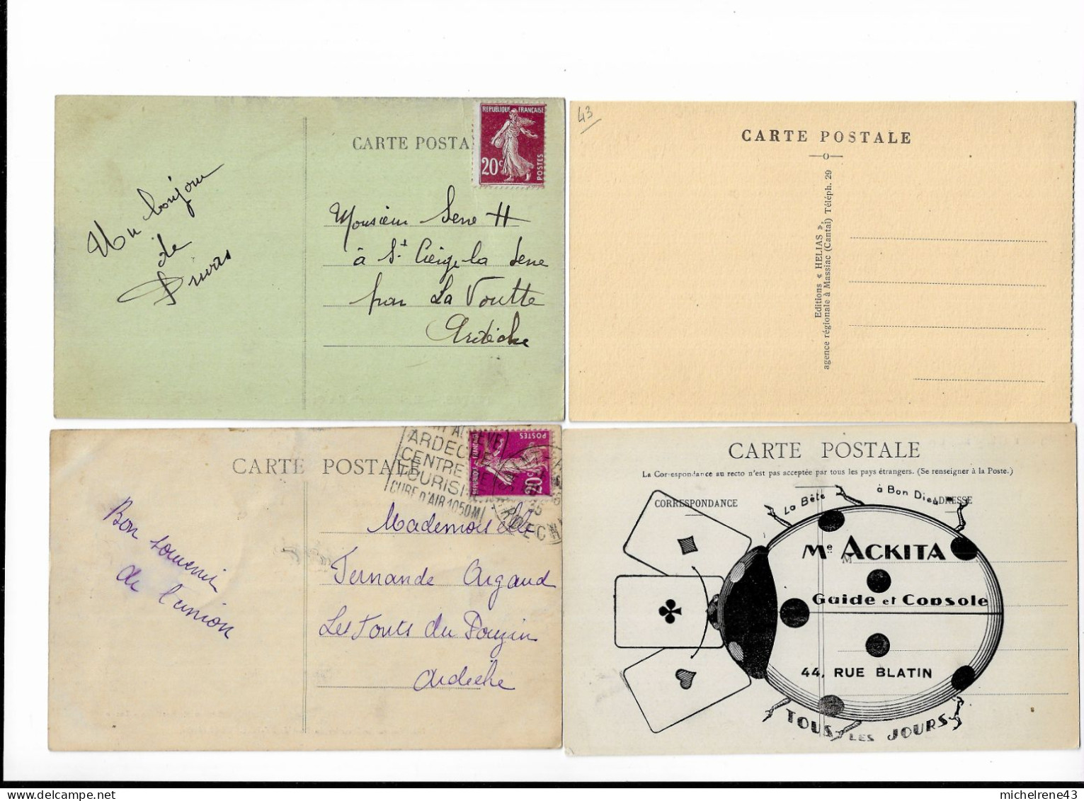 LOT Cartes POSTALES Sélection FRANCE ( Auvergne , Ardéche ...) - 5 - 99 Postcards