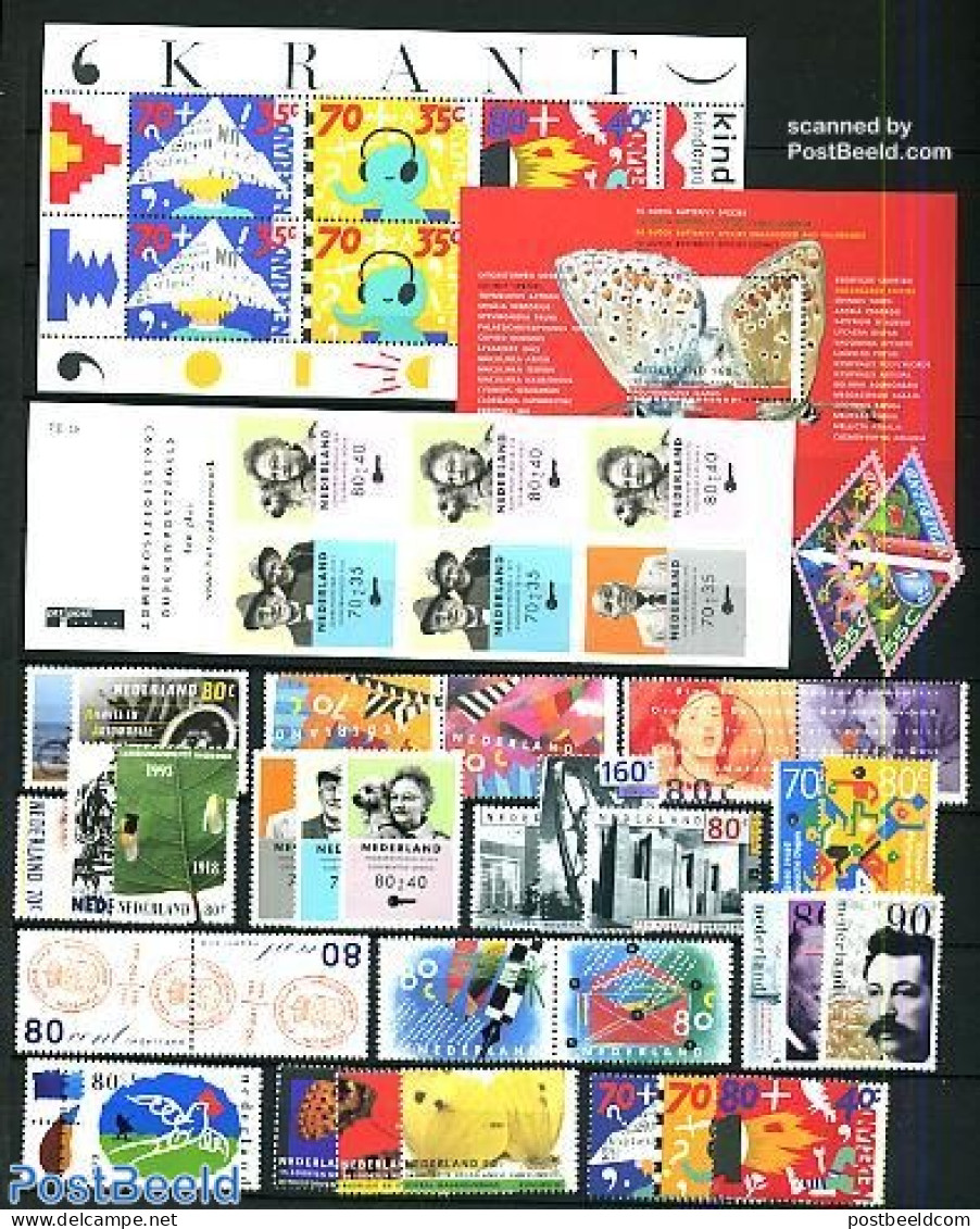 Netherlands 1993 Yearset 1993 (34v+2s/s+1bklt), Mint NH, Various - Yearsets (by Country) - Unused Stamps