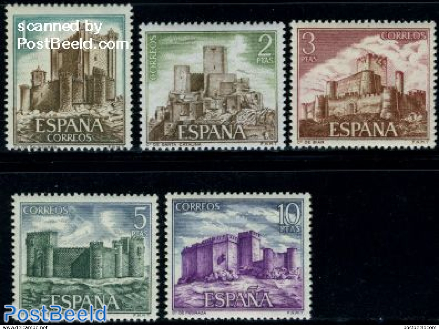 Spain 1972 Castles 5v, Mint NH, Art - Castles & Fortifications - Neufs