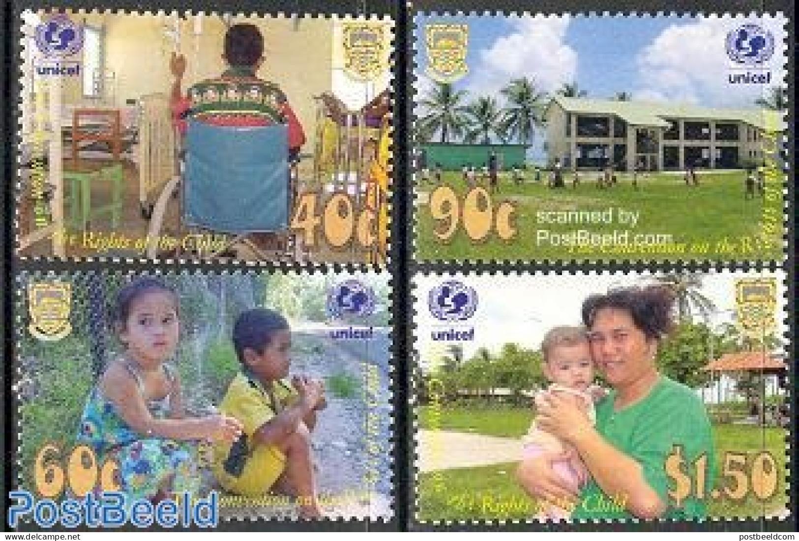 Tuvalu 2002 Children Rights 4v, Mint NH, Health - History - Science - Disabled Persons - Unicef - Education - Handicaps