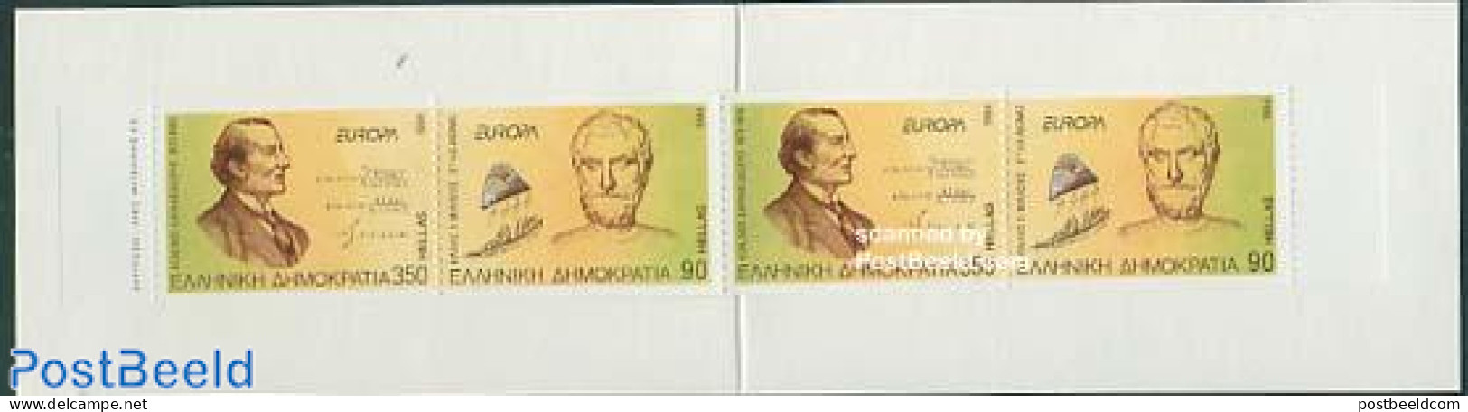 Greece 1994 Europa Booklet, Mint NH, History - Europa (cept) - Stamp Booklets - Art - Handwriting And Autographs - Ungebraucht
