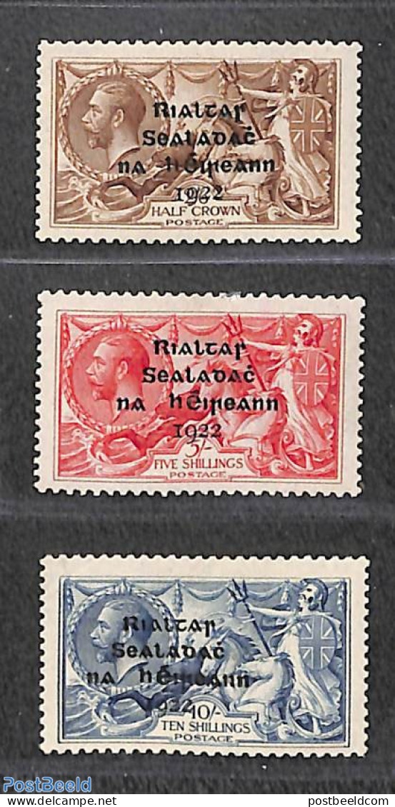Ireland 1922 Definitives 3v, Mint NH - Unused Stamps