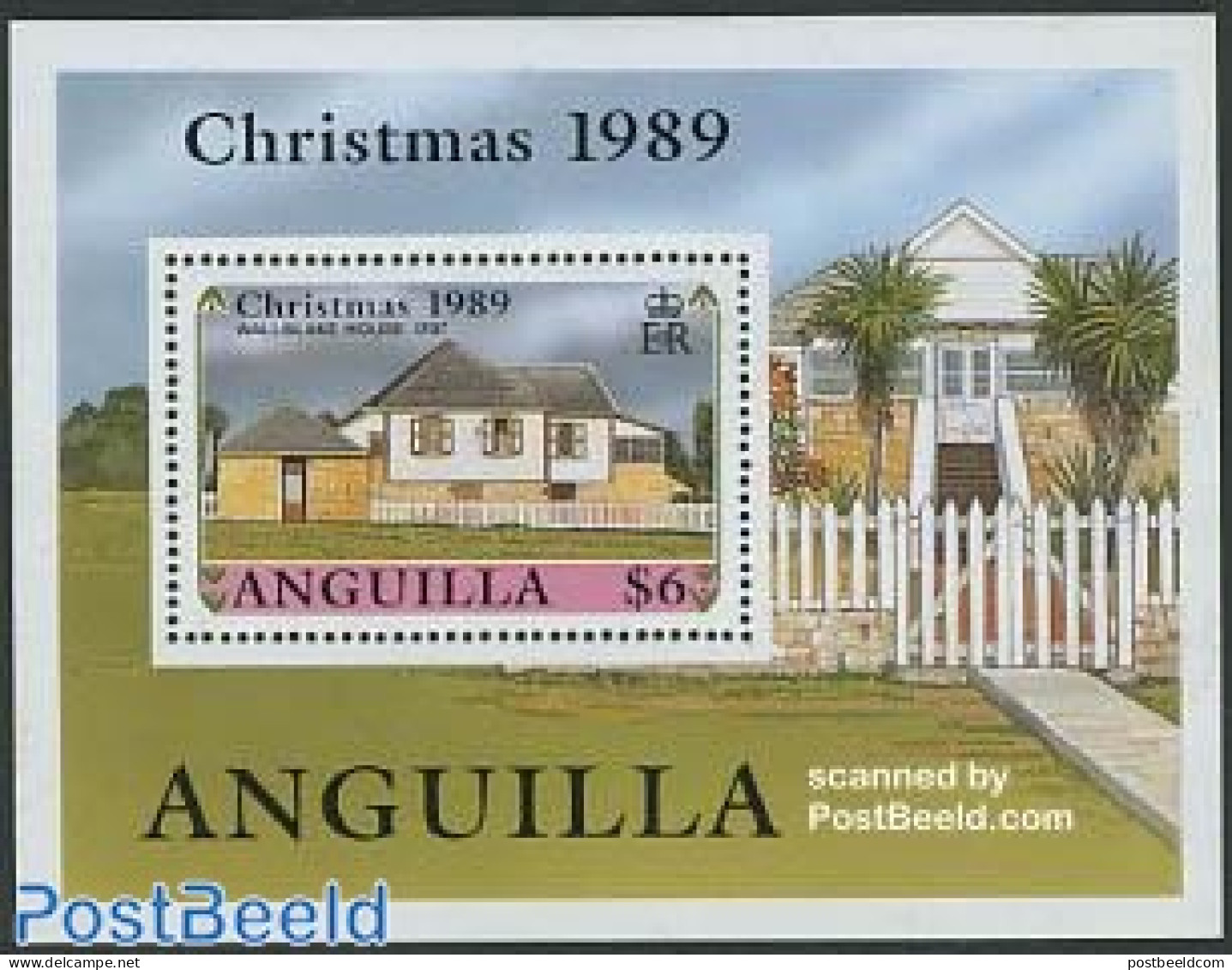 Anguilla 1989 Christmas S/s, Mint NH, Religion - Christmas - Art - Architecture - Christmas