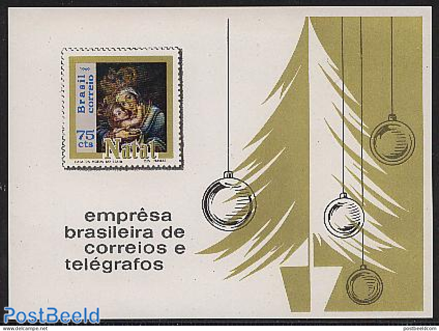 Brazil 1969 Christmas S/s, Mint NH, Religion - Christmas - Ungebraucht