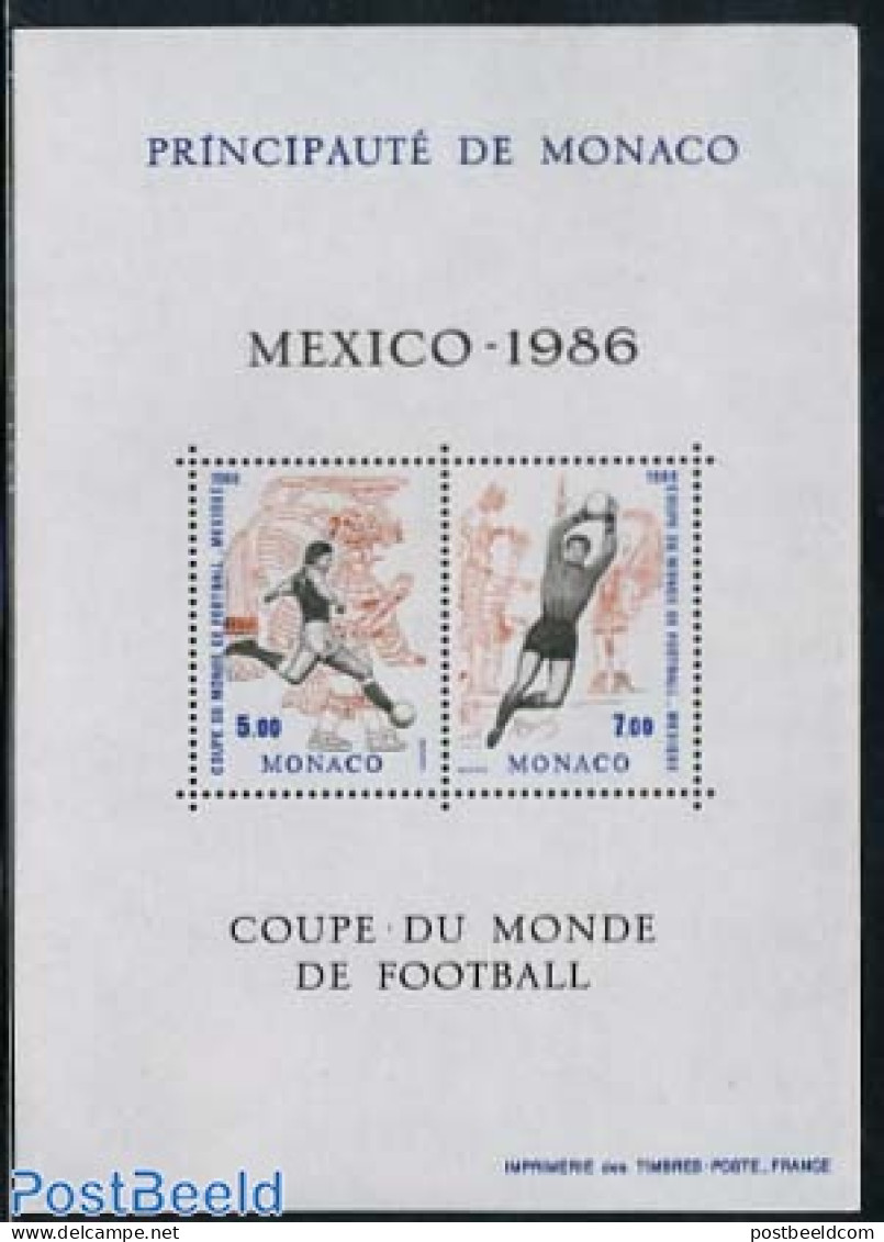 Monaco 1986 World Cup Football S/s, Mint NH, Sport - Football - Neufs