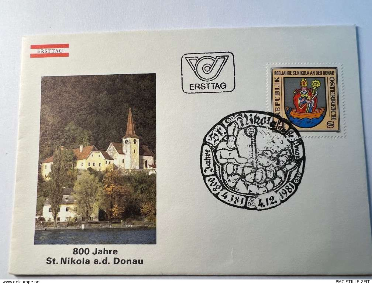 Amtlicher Ersttagsbrief 800 Jahre 4381 St. Nikola A. D. Donau - 04.12.1981 - FDC