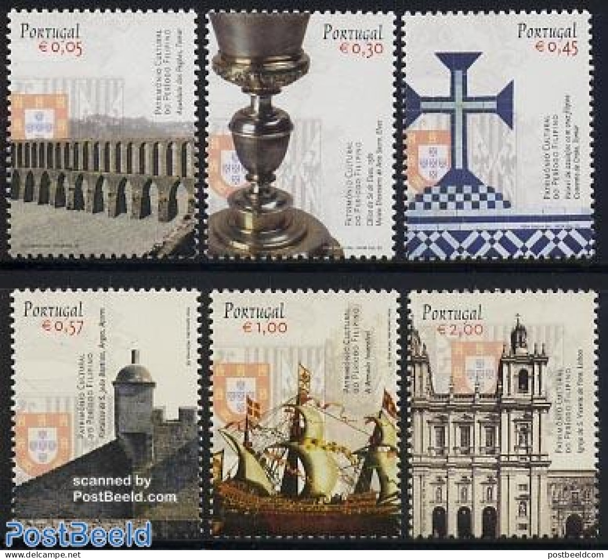 Portugal 2005 Cultural Heritage Philipine Period 6v, Mint NH, Religion - Transport - Churches, Temples, Mosques, Synag.. - Neufs