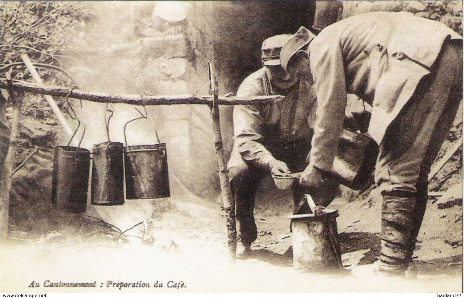 CP - Au Cantonnement - Préparation Du Café - 1914 1918 (Reproduction)  * - Other & Unclassified