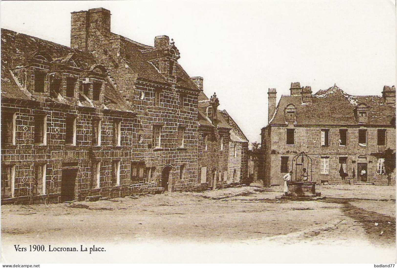 CP - Locronan - La Place - 1900 (Reproduction)    * - Locronan