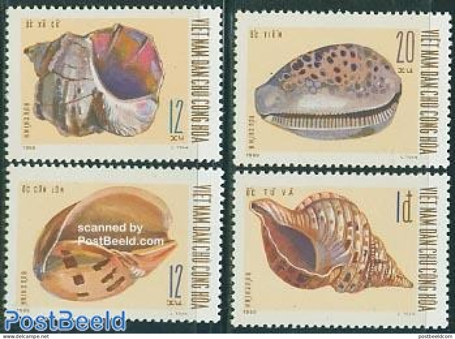 Vietnam 1970 Shells 4v, Mint NH, Nature - Shells & Crustaceans - Marine Life