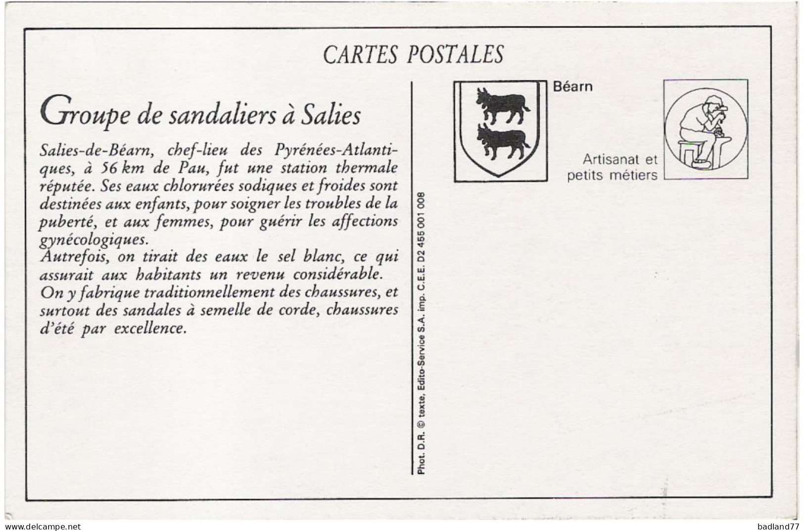 CP - Salies-de-Béarn - Groupe De Sandaliers (Reproduction)    * - Salies De Bearn