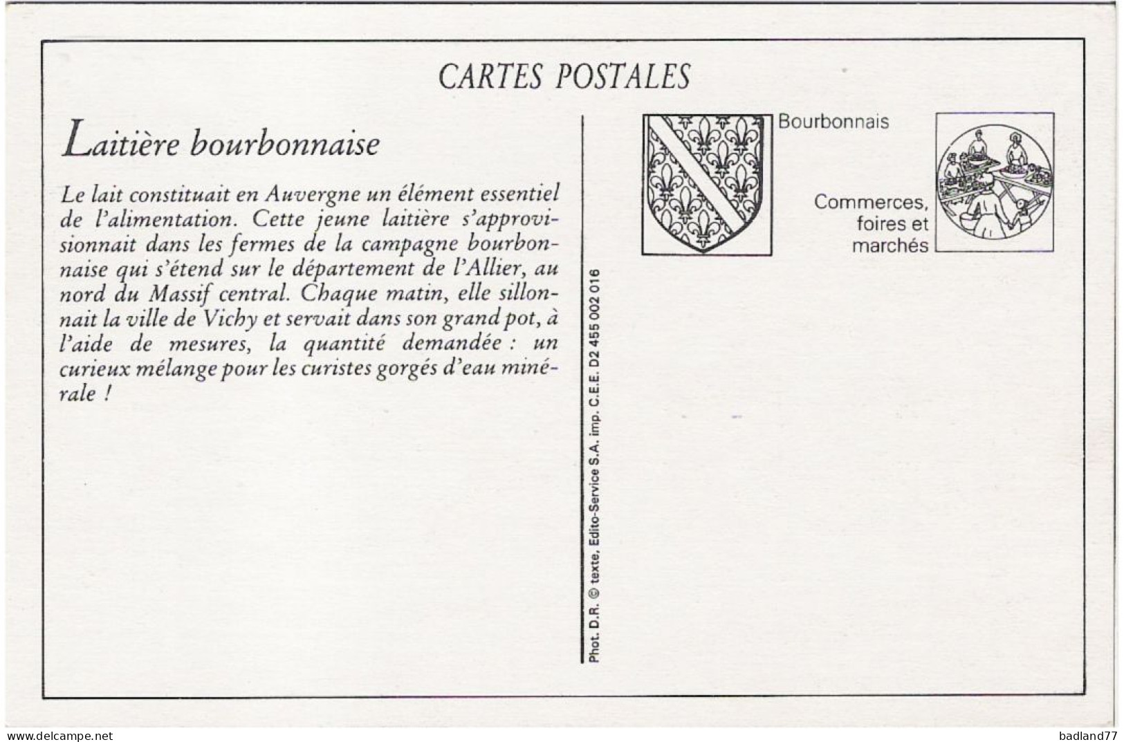 CP - Vichy - Laitière Bourbonnaise (Reproduction)    * - Vichy