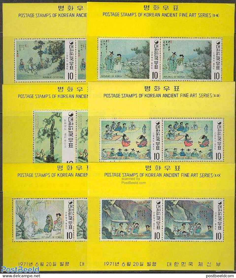 Korea, South 1971 Yi Dynasty 6 S/s, Mint NH, Performance Art - Transport - Various - Dance & Ballet - Ships And Boats .. - Tanz