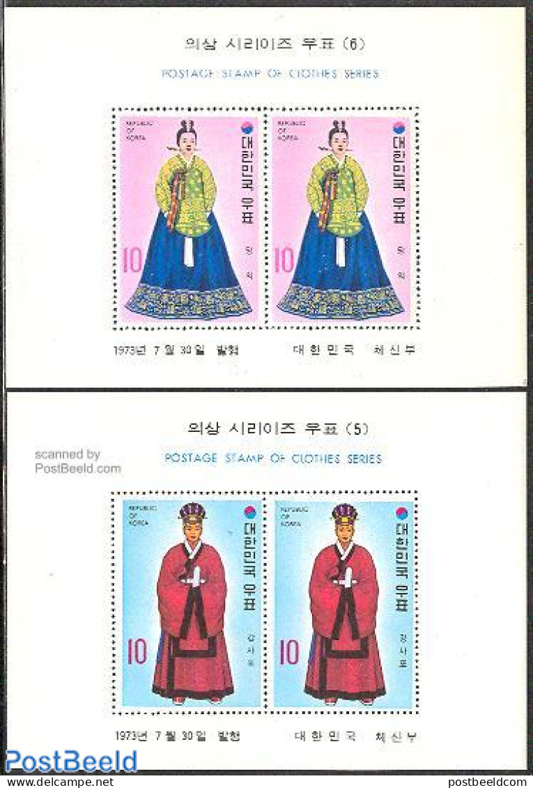 Korea, South 1973 Costumes 2 S/s, Mint NH, Various - Costumes - Kostums