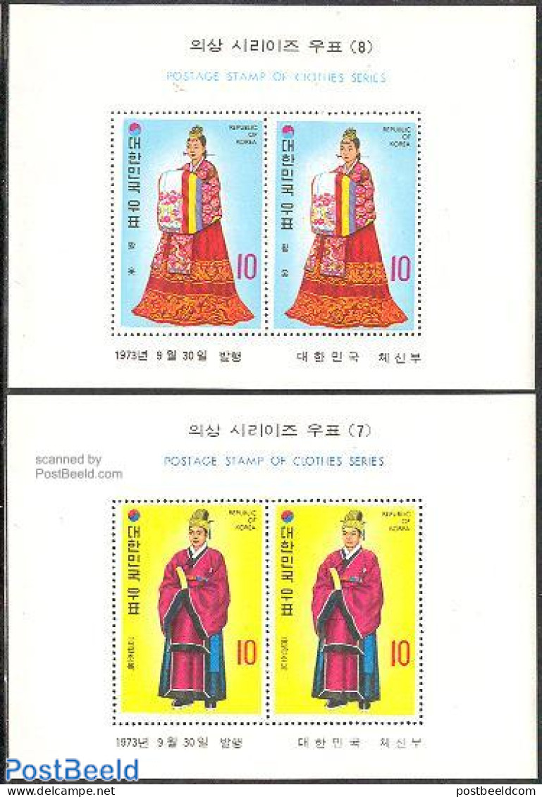 Korea, South 1973 Costumes 2 S/s, Mint NH, Various - Costumes - Costumes