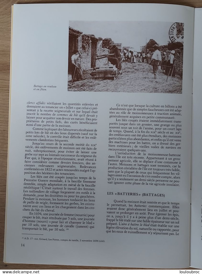 ILE DE RÉ 1982 Groupt D'Études Rétaises Cahiers De La Mémoire N° 8 LES BLES DANS ILE DE RE SEMAILLE RECOLTE  (20 P.) - Poitou-Charentes